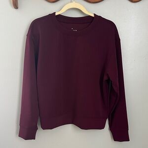 A New Day Burgundy Sandwash Pullover Sweatshirt XS